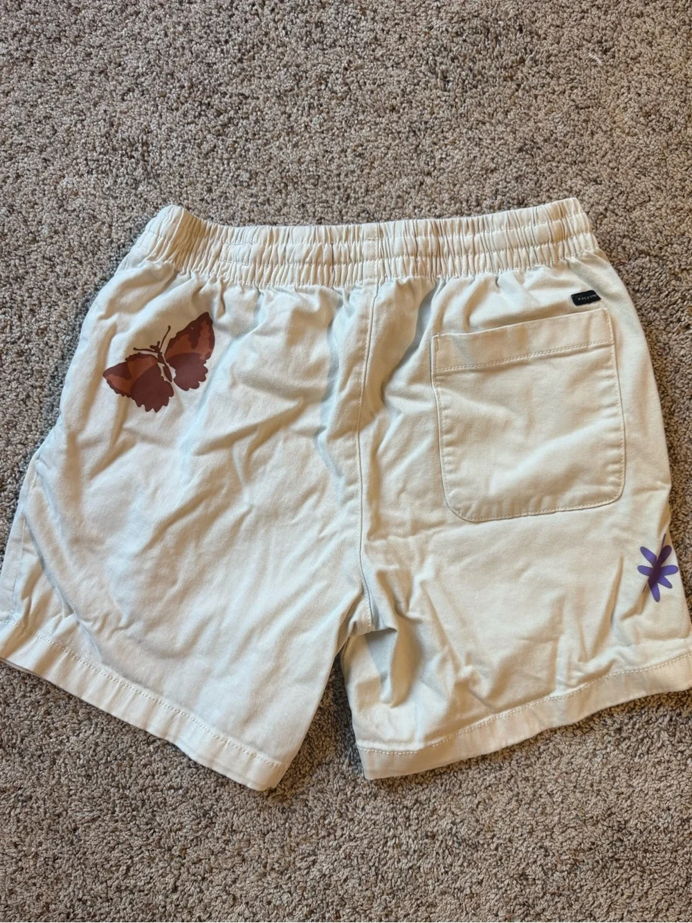 PacSun Less Fear Printed Volley Shorts – Cream | Men’s